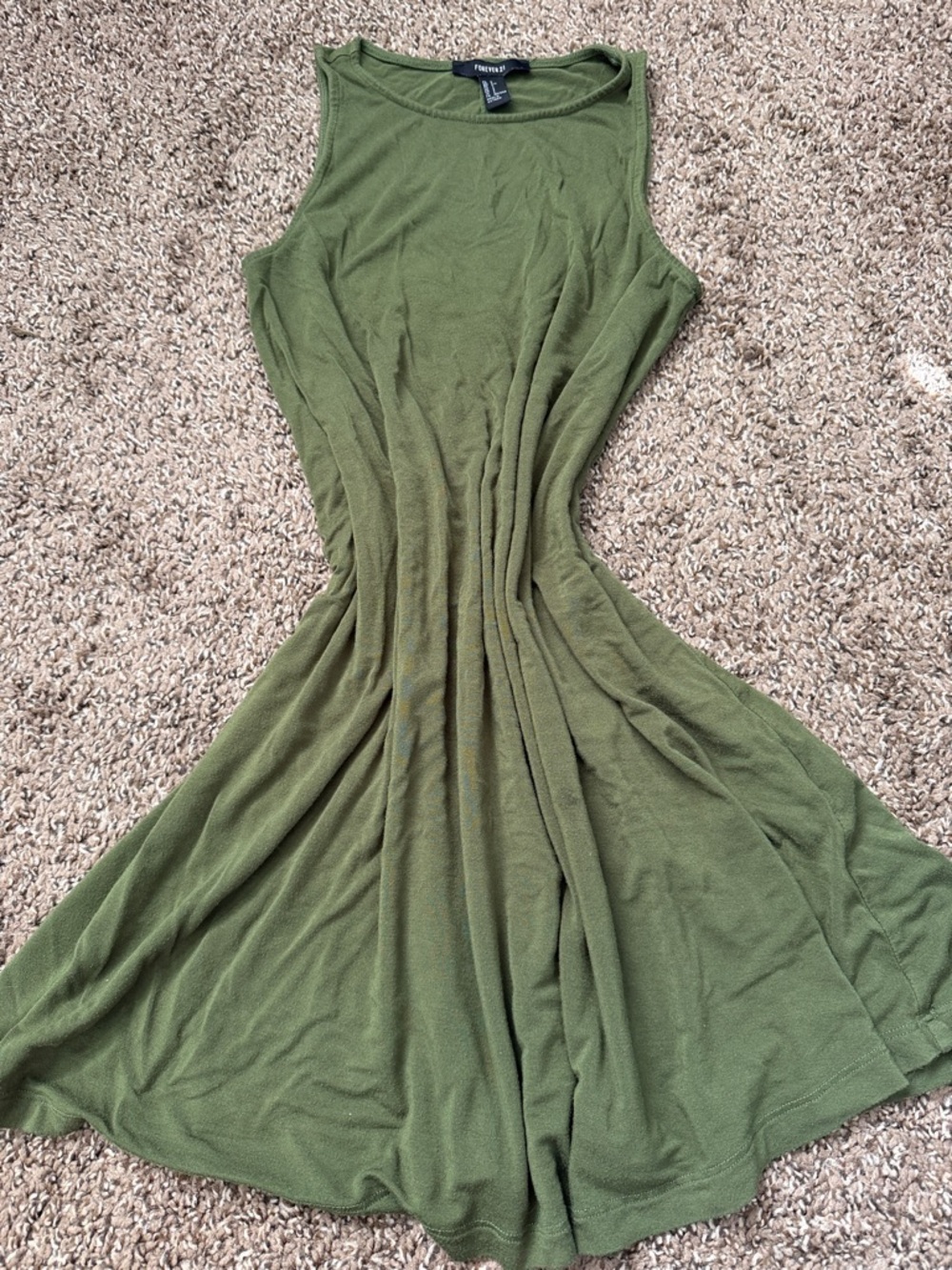 Olive Green Mini Dress